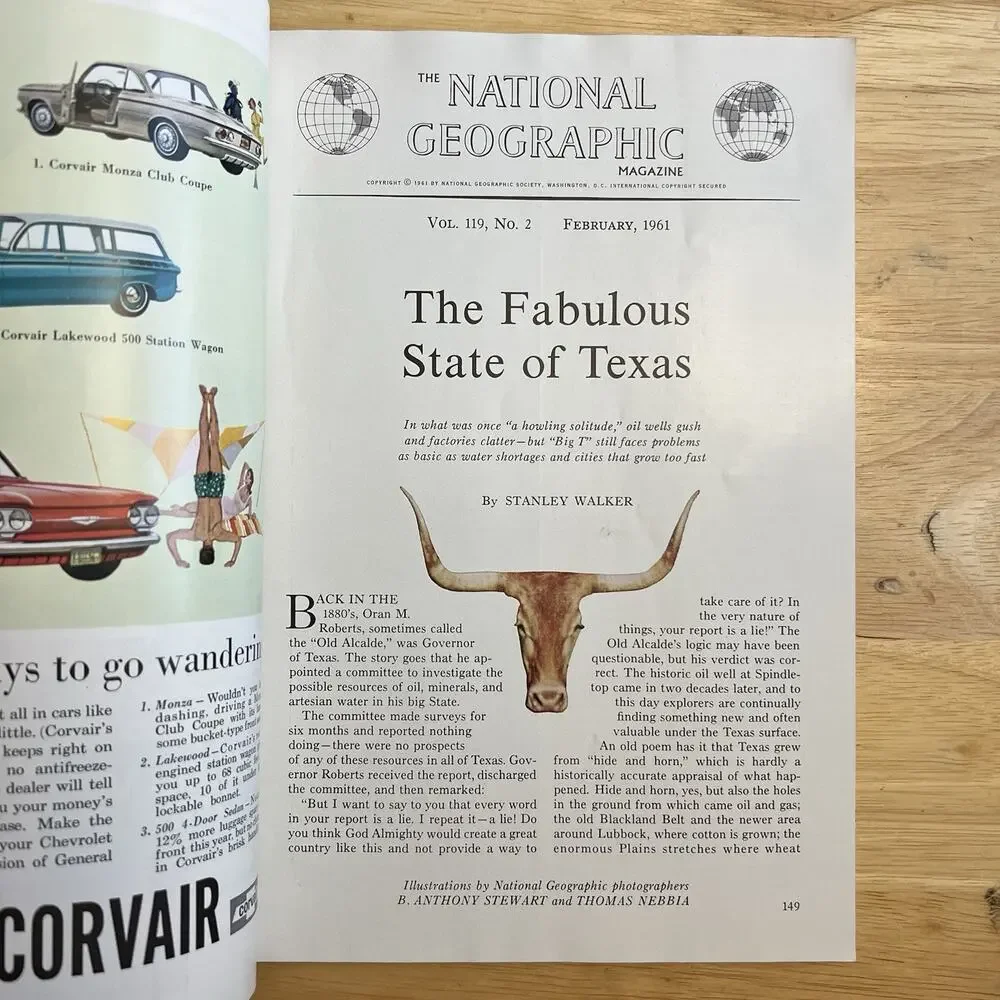 Vintage National Geographic February 1961 Texas Haiti Photosynthesis Coke Ad
